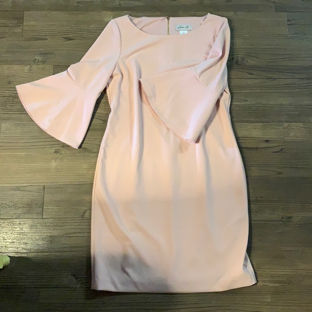 Light Pink Bell Sleeve Dress